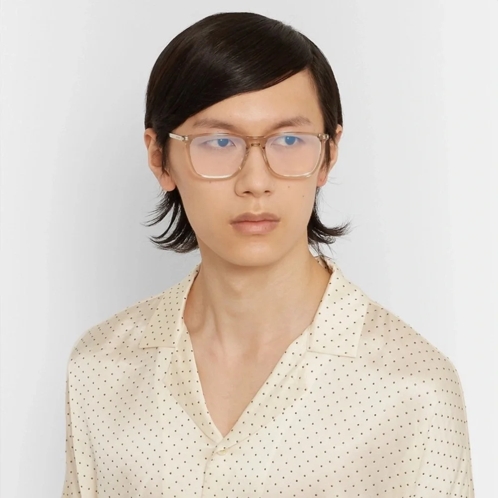 Yves Saint Laurent YSL Shiny Transparent Eyewear Eyeglasses Glasses